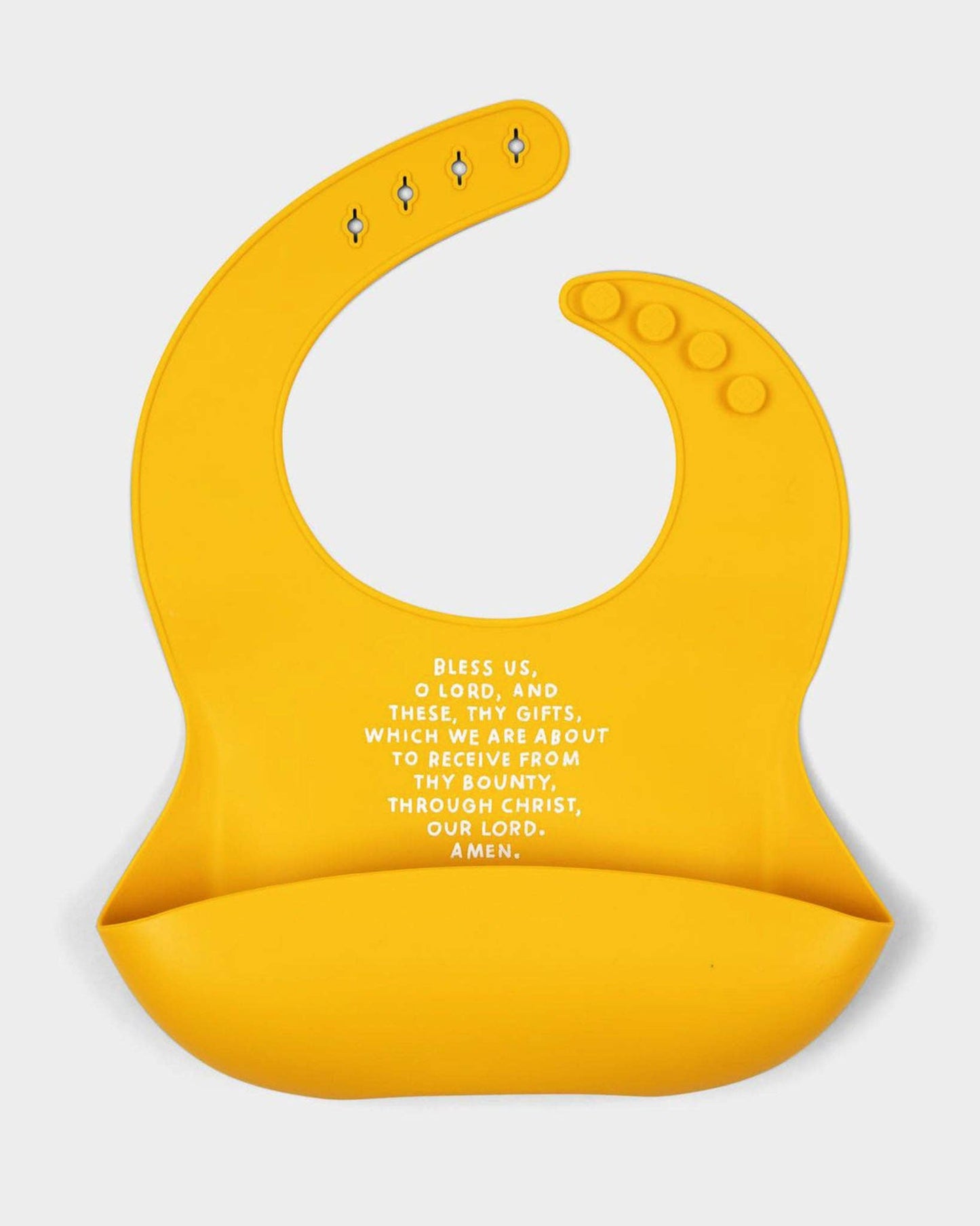 Meal Blessing Silicone Bib: Powder Blue