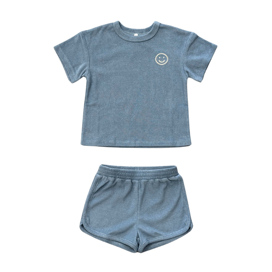 Short Sleeve Cotton Terry Set | Mountain Spring