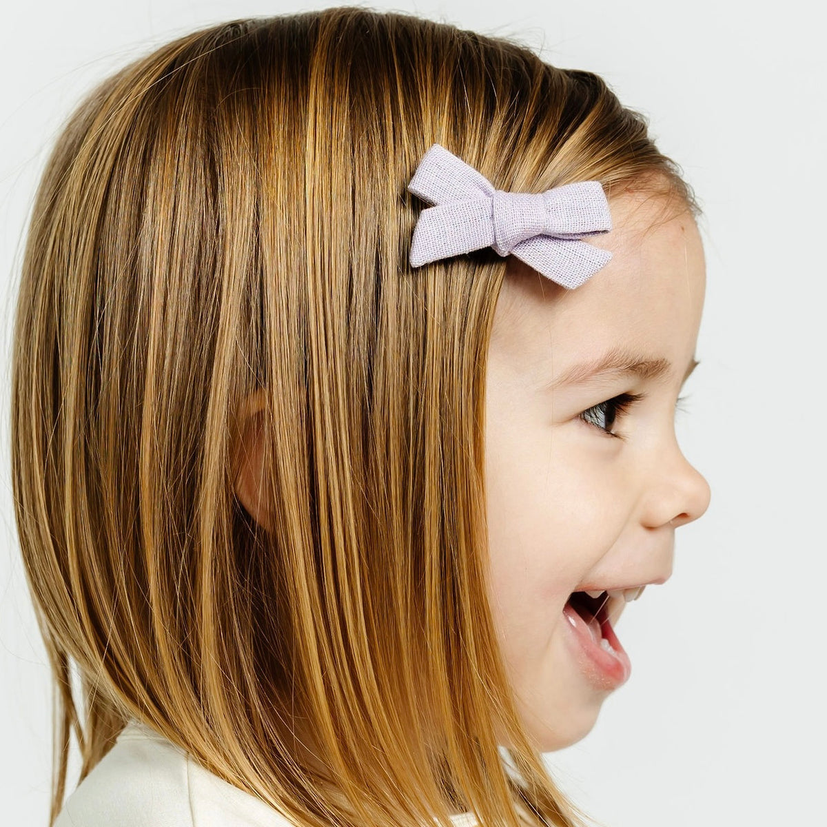 Lavender Linen Bow 3 Pack | Clips