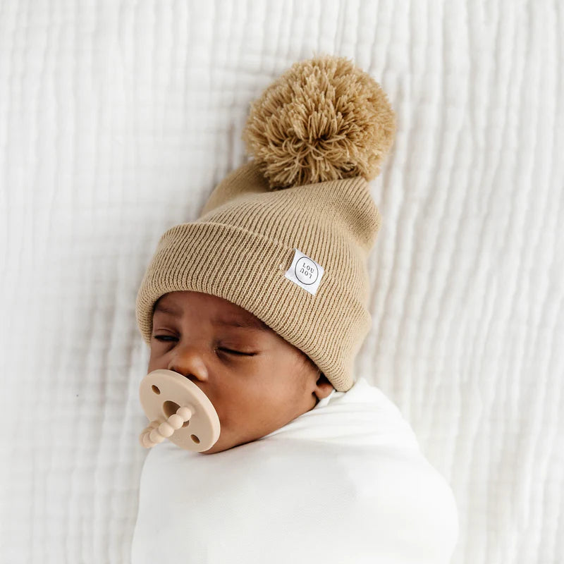 Tan Beanie | Pom + No Pom