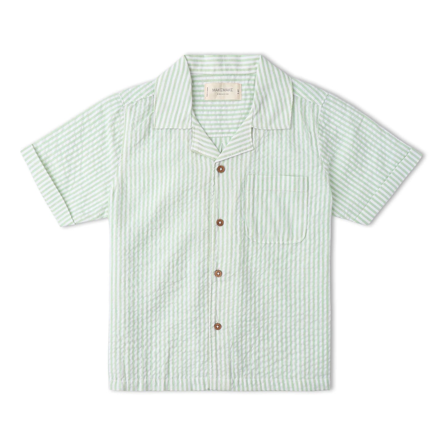 Organic Shirt & Shorts Set | Basil Stripes