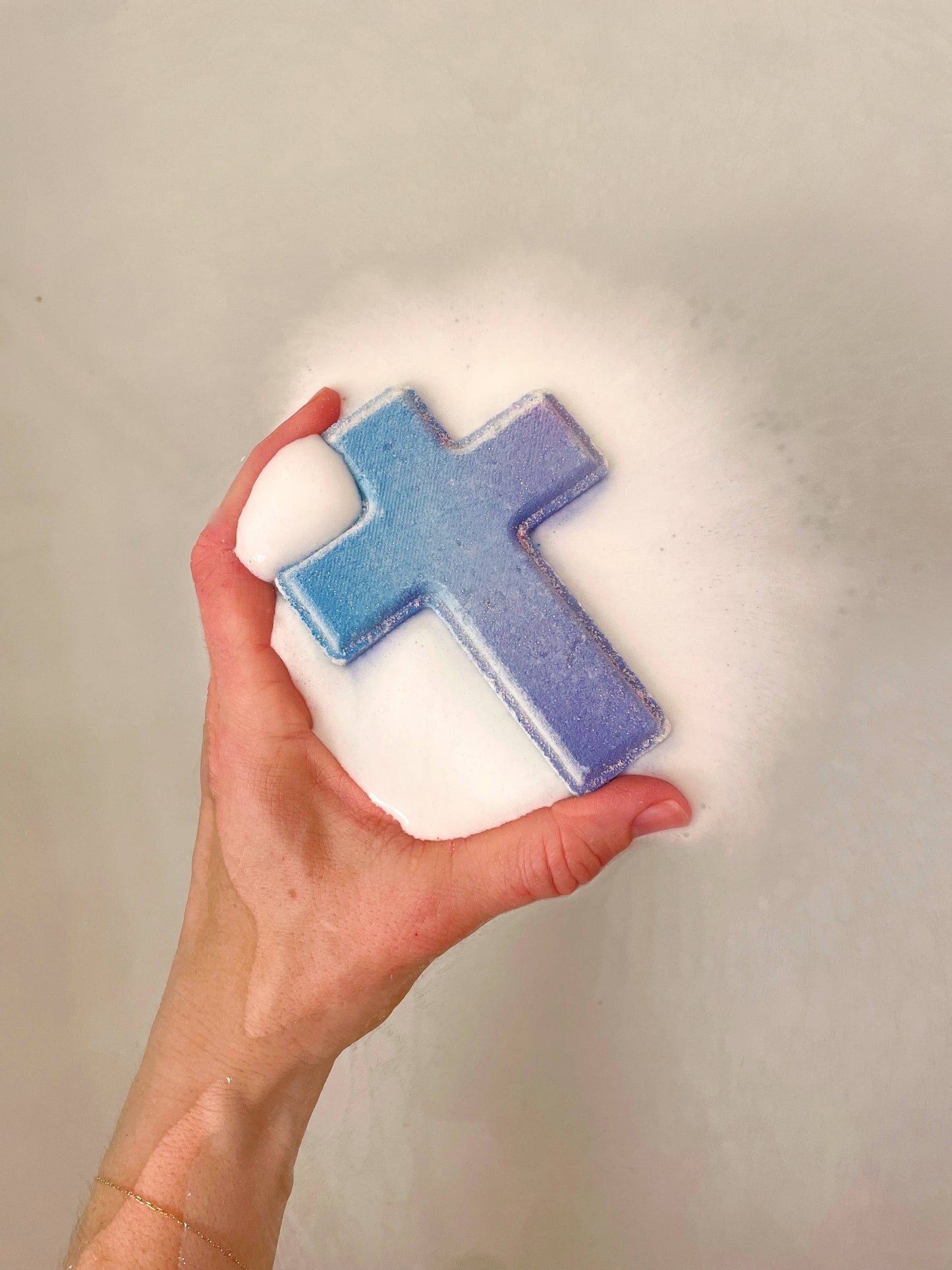 Cross Bath Bomb - with stone cross inside!