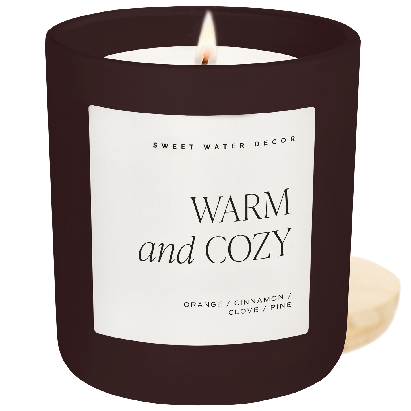 Warm and Cozy Soy Candle, Brown Matte Jar | 15 oz
