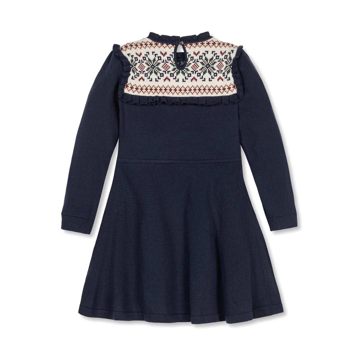 Organic Ruffle Collar Sweater Dress | Scottish Snowflake