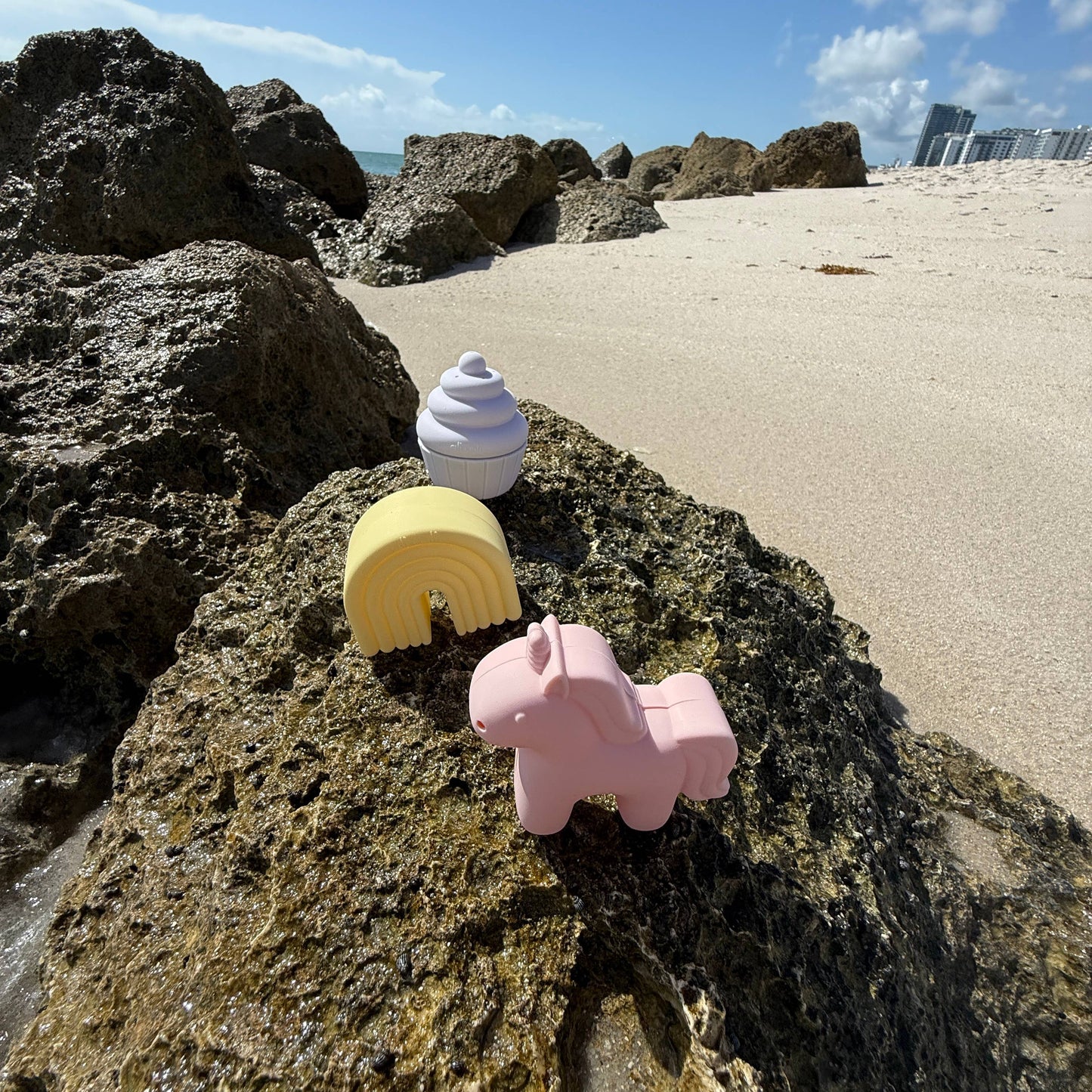 Unicorn Theme Squirt Water Bath Toy Set