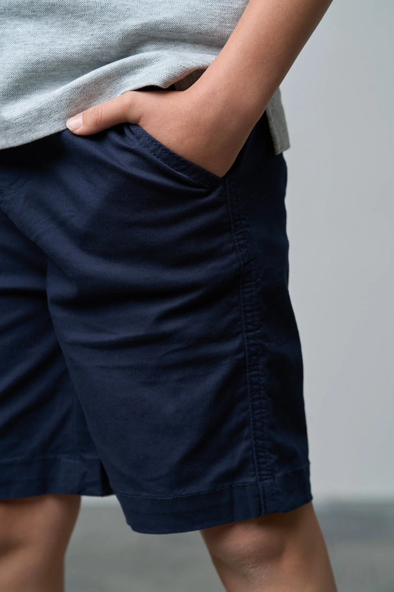 Santorini Raw Edge Tee & Navy Chino Short