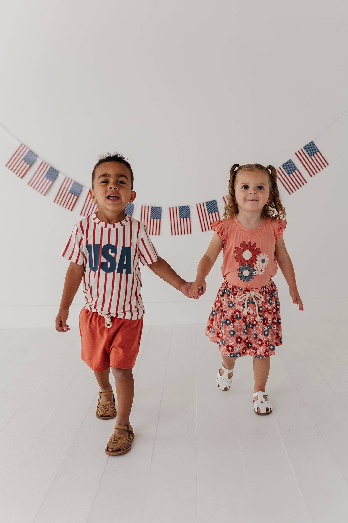 USA Stripe Bamboo Short Sleeve Tee