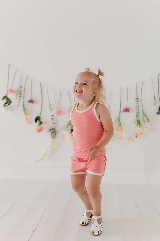 Tank & Shorts Track Set | Strawberry Ice