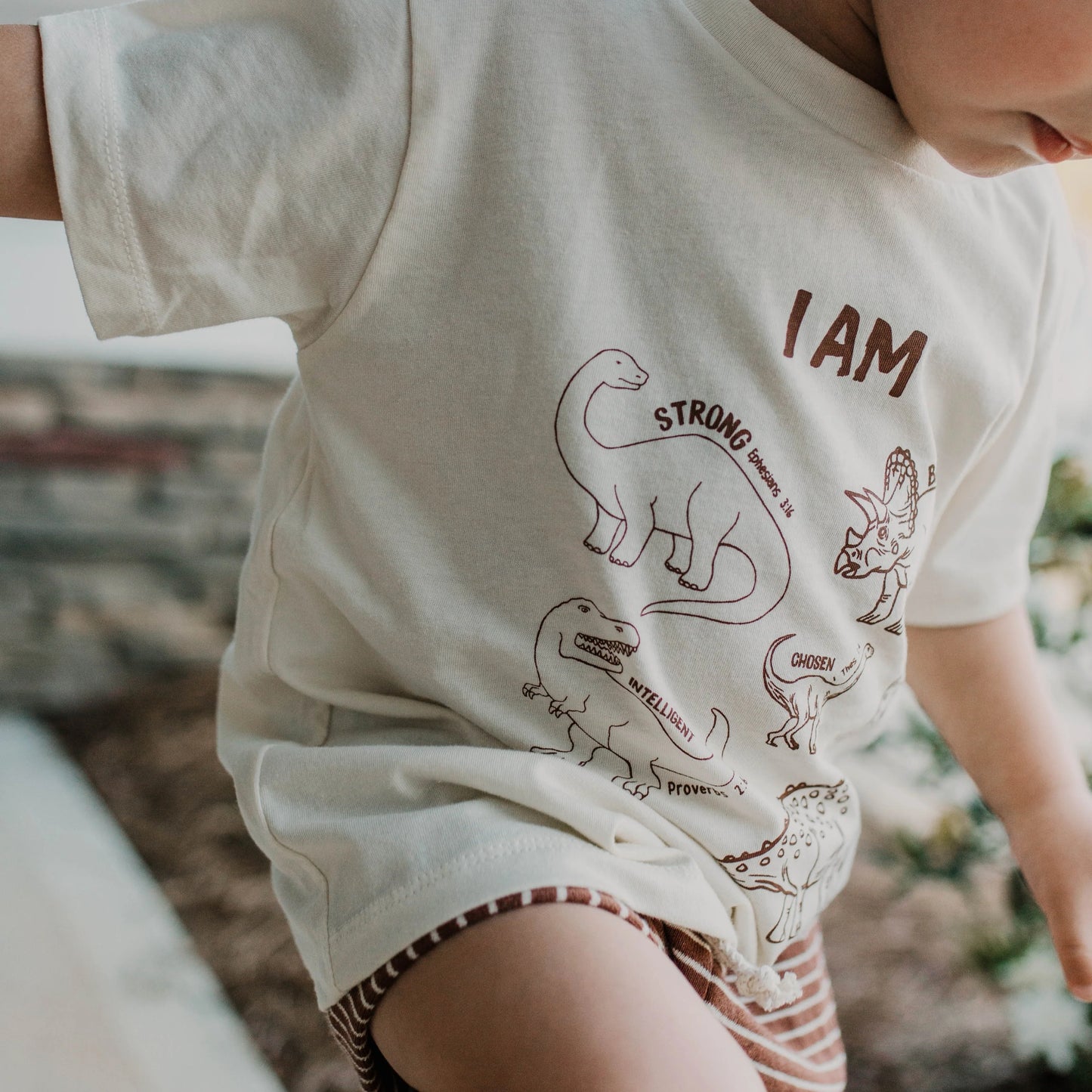 Dinosaur Affirmation T-shirt | Cream