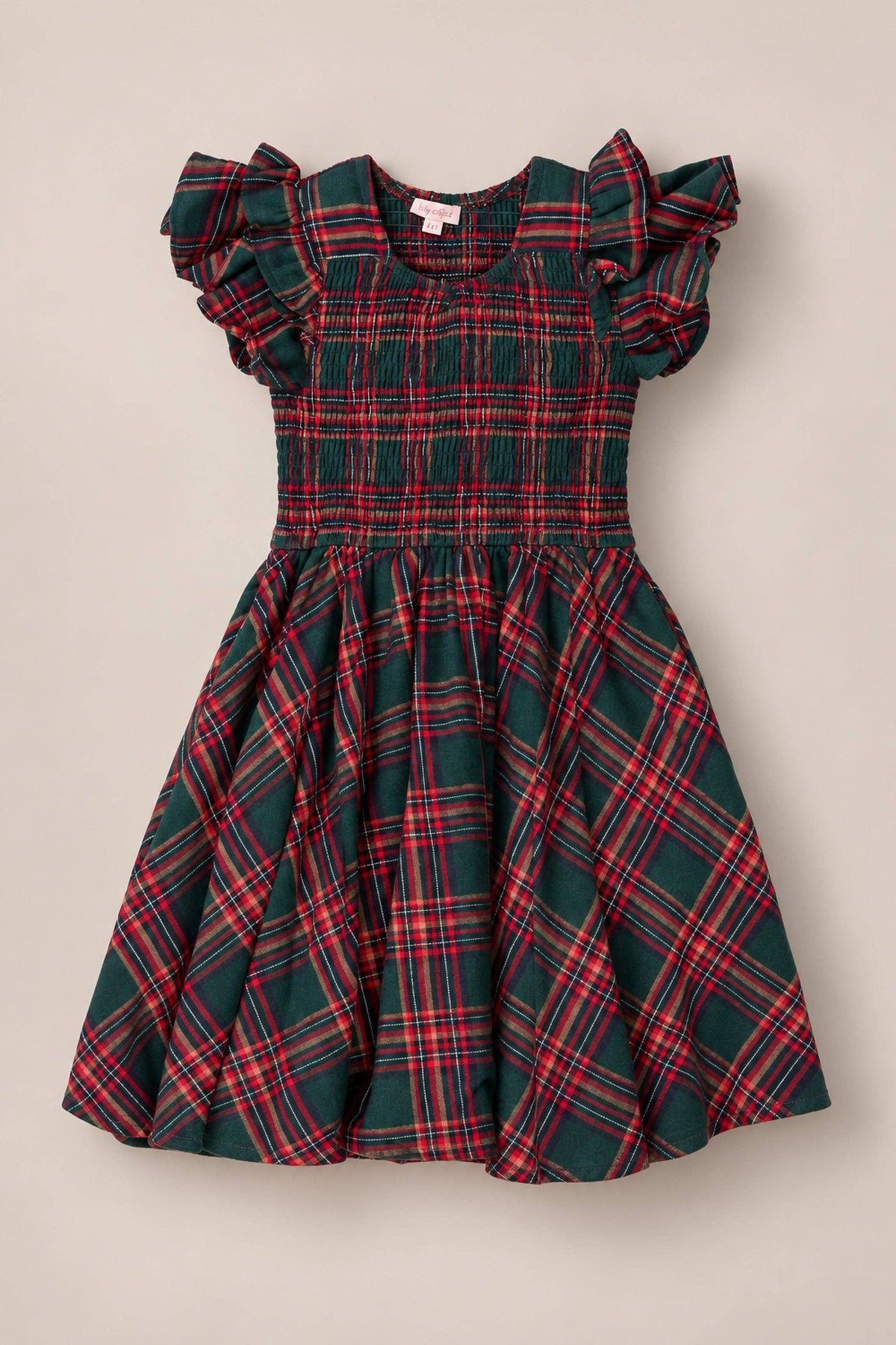 Mini Hattie Dress | Evergreen Plaid