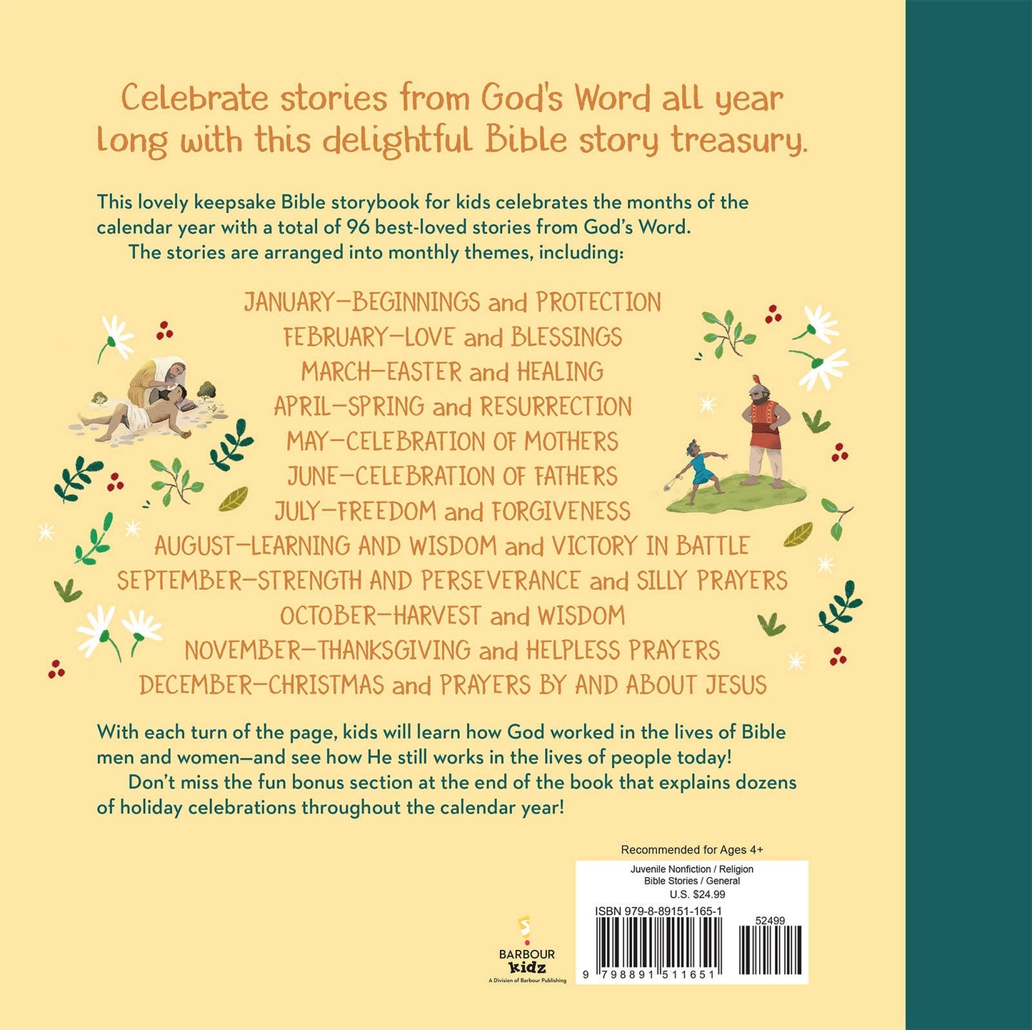 A Year of Bible Stories and Prayers | Hardcover Book