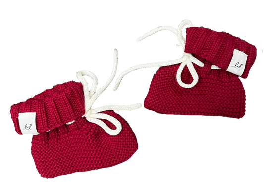 Booties | Holly Red (0-3M)