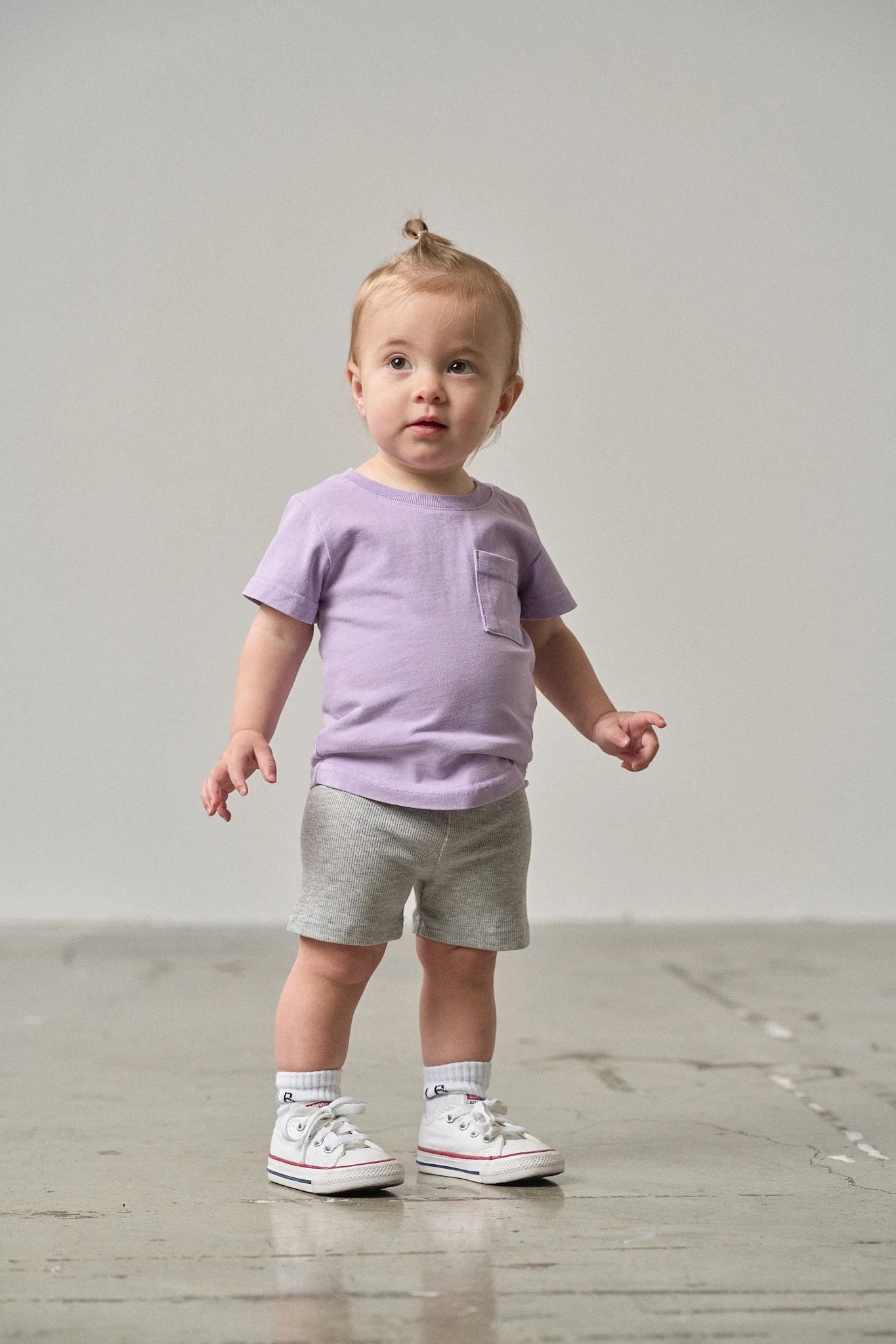 Acid Wash Pocket Tee | Purple