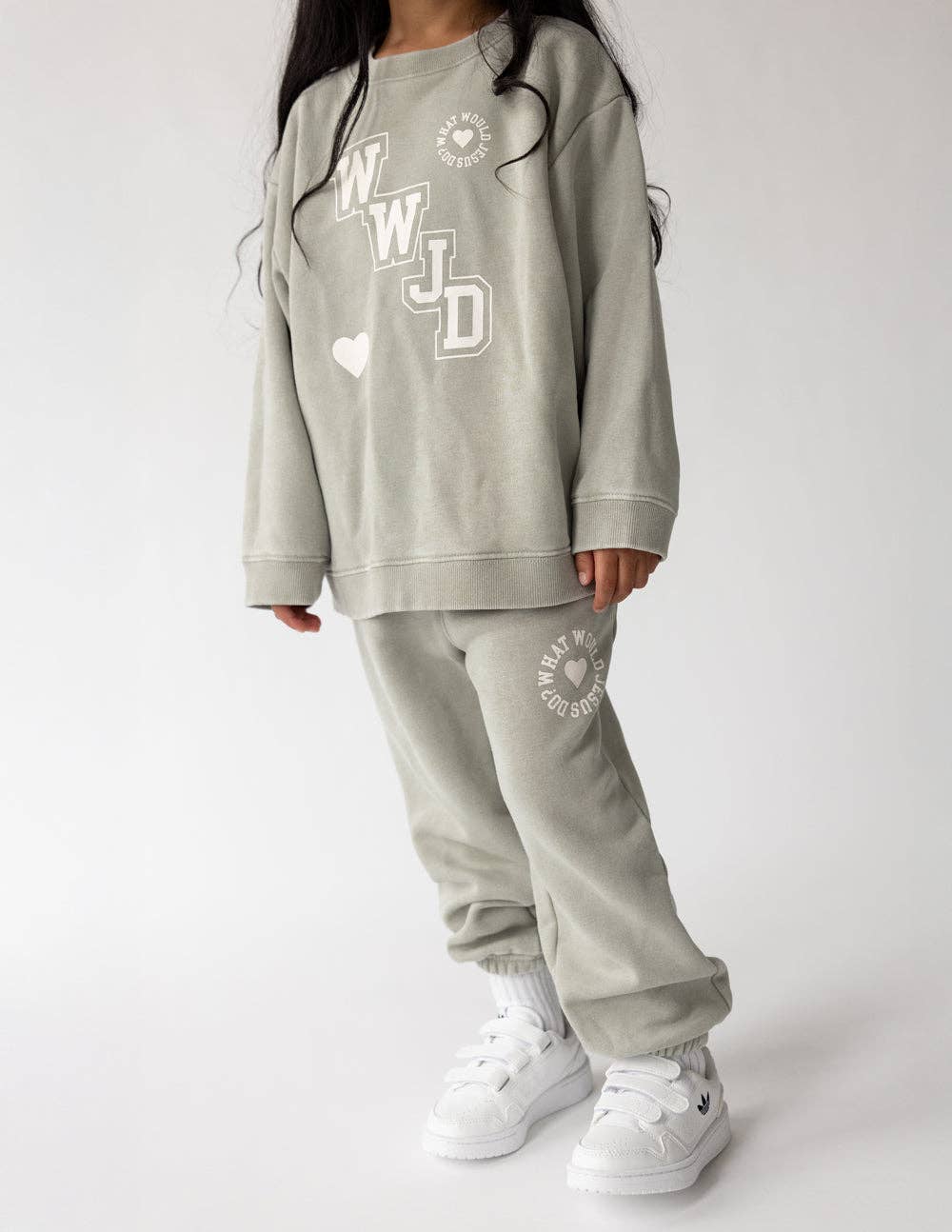 WWJD Varsity Kids Crewneck