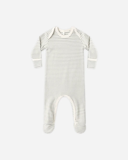 Baby Footie | Laurel Microstripe