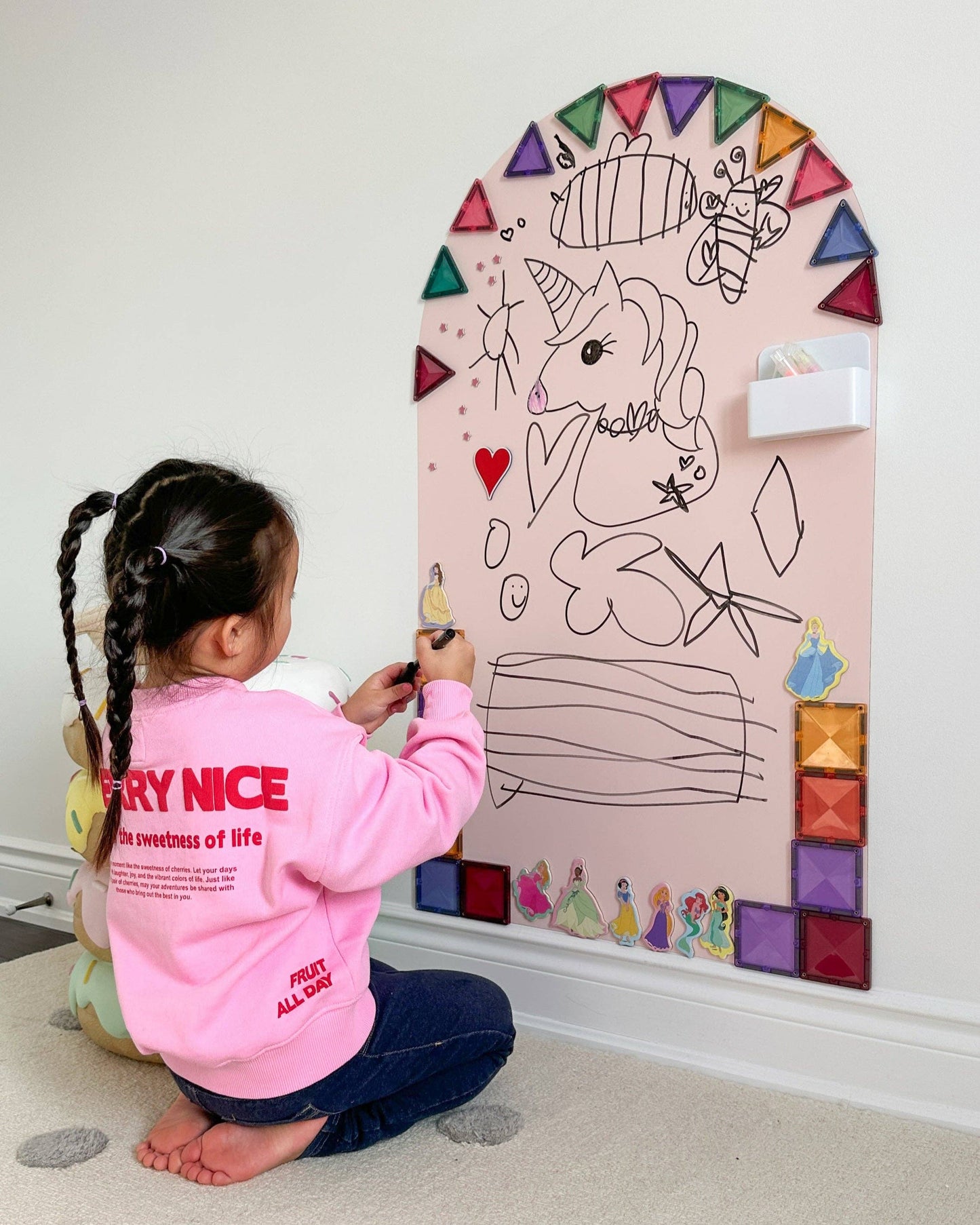 Magic Playwall - Arch Magnetic Wall Decal for Kids | Caramel