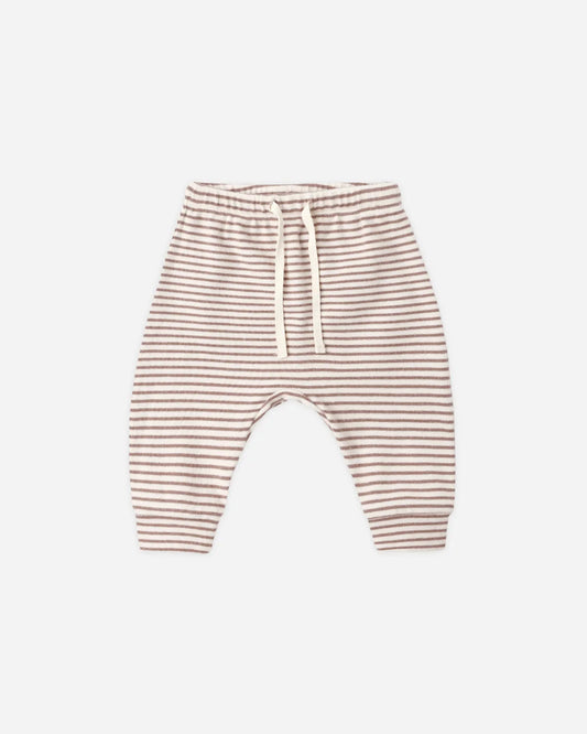 Drawstring Pant | Cocoa Microstripe