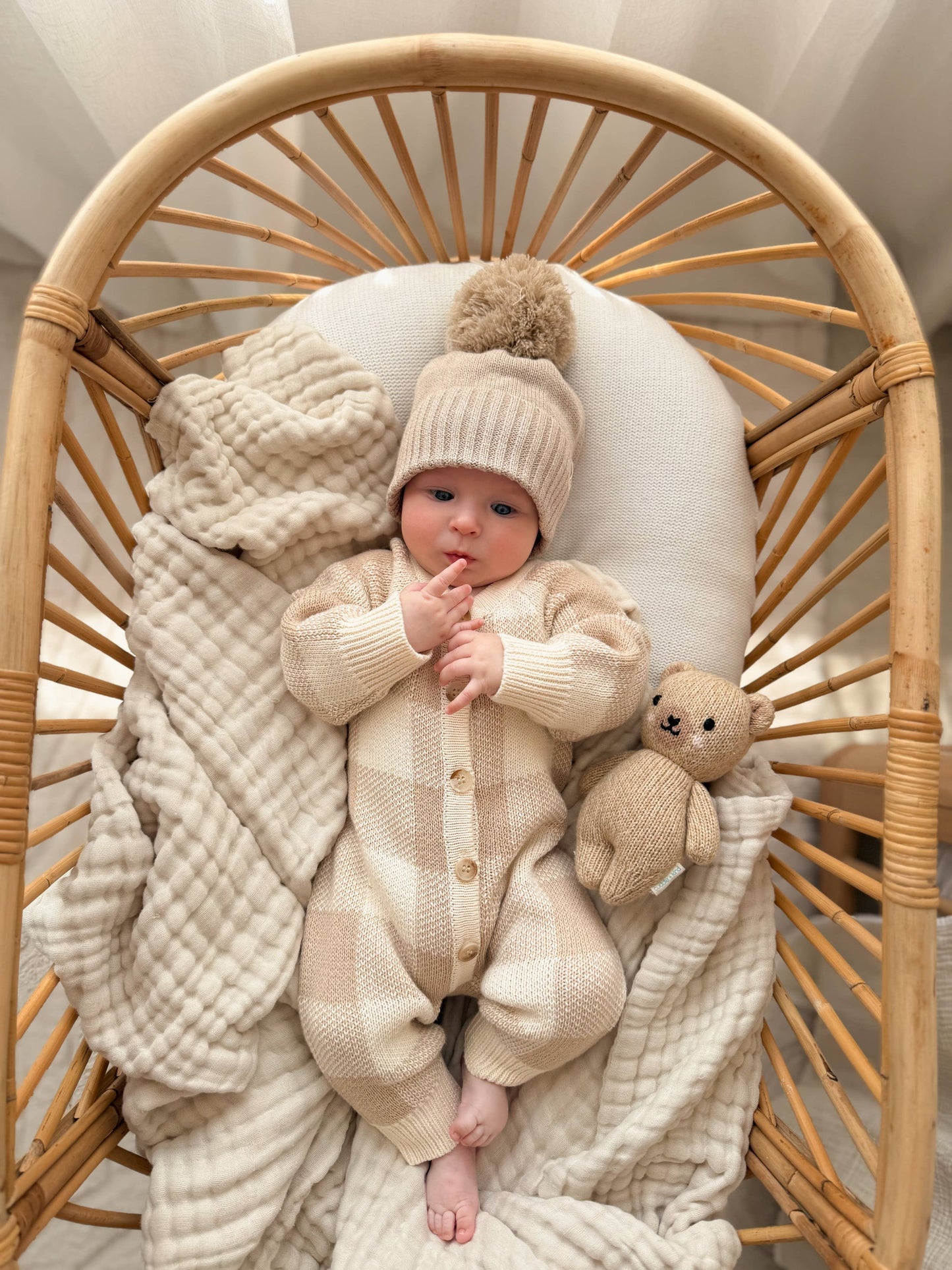 Gingham Knit Jumpsuit