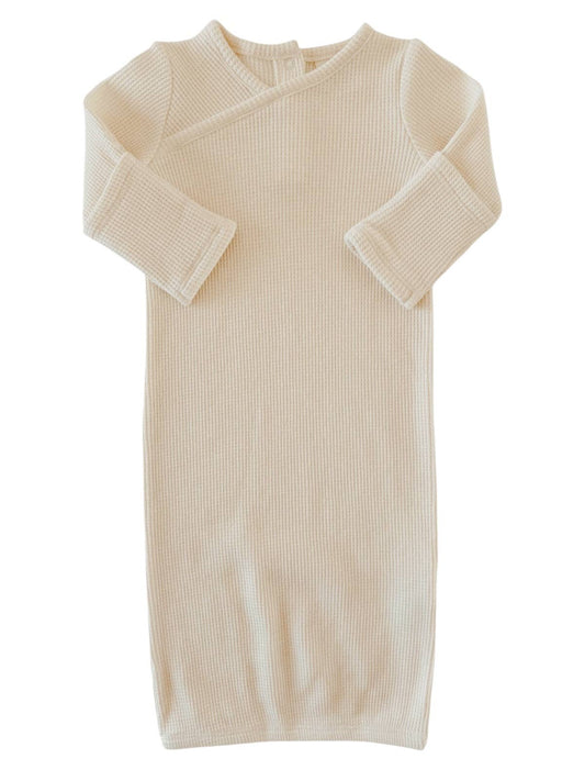 Organic Waffle Gown, Snow