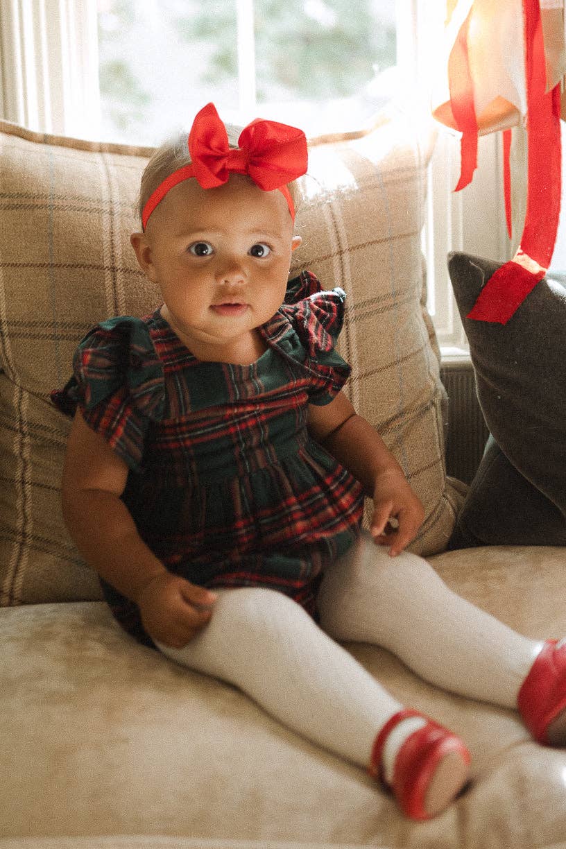 Hattie Romper | Evergreen Plaid