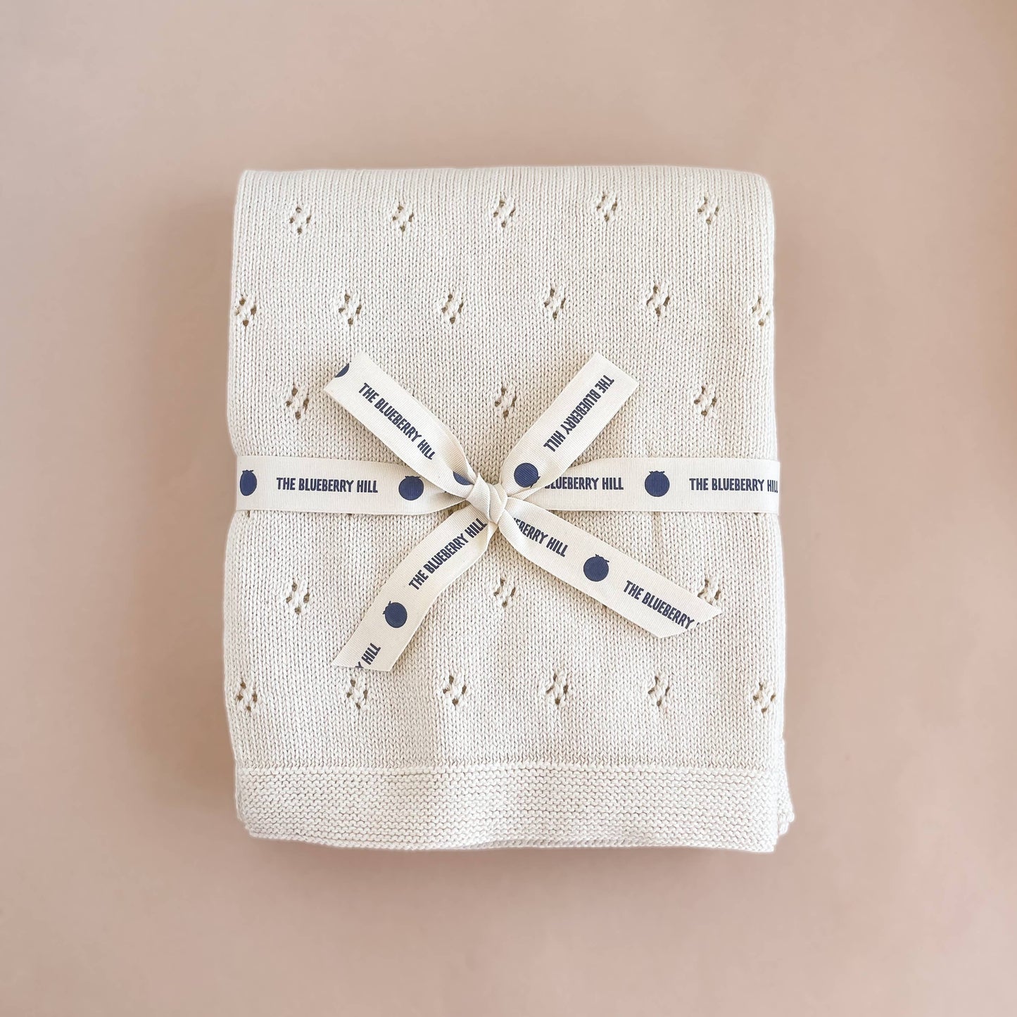 Organic Cotton Heirloom Pique Blanket | Cream
