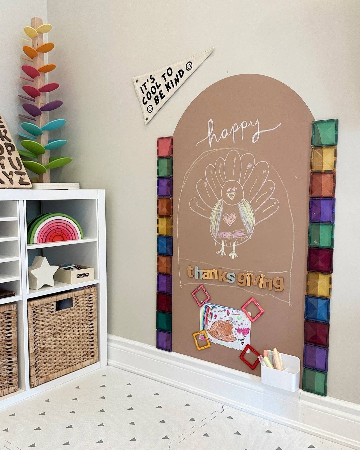 Magic Playwall - Arch Magnetic Wall Decal for Kids | Caramel