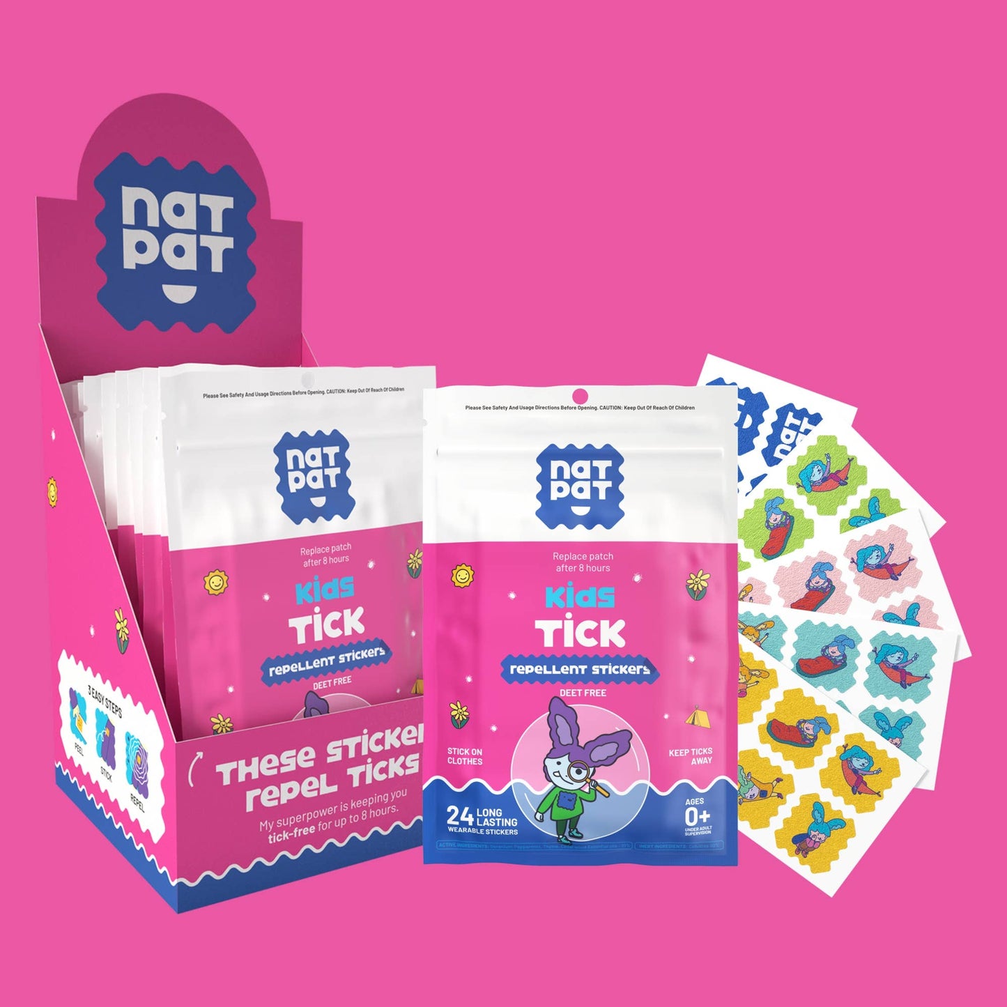 Tick Repellent Stickers | Bug Patch (Safe for Kids)