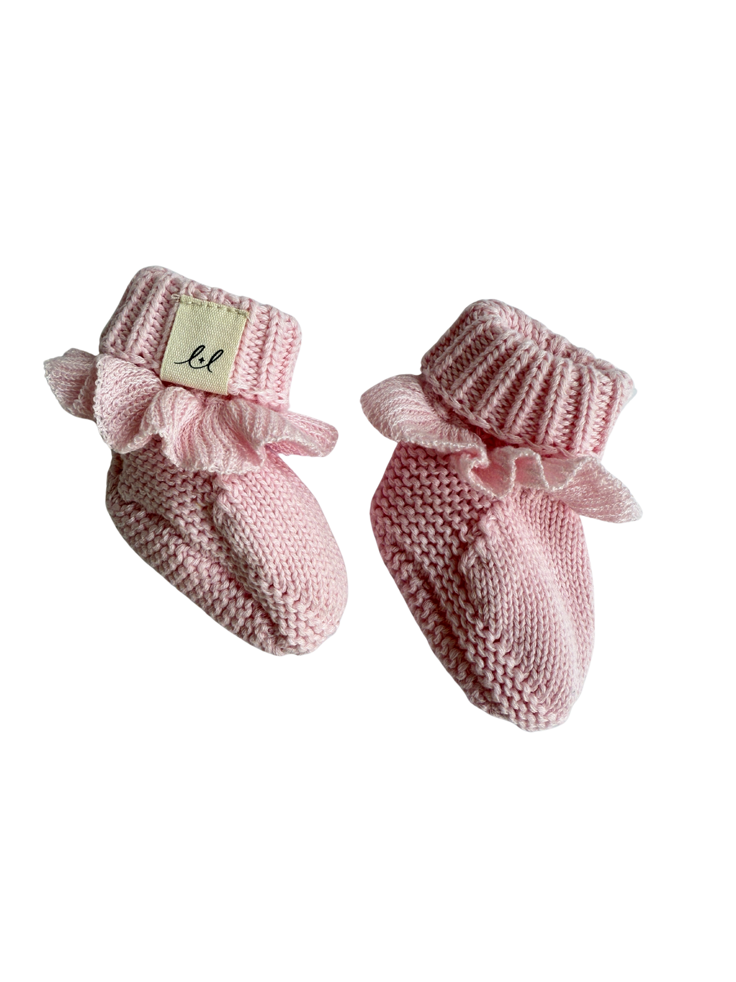 Ruffle Booties | Powder Pink