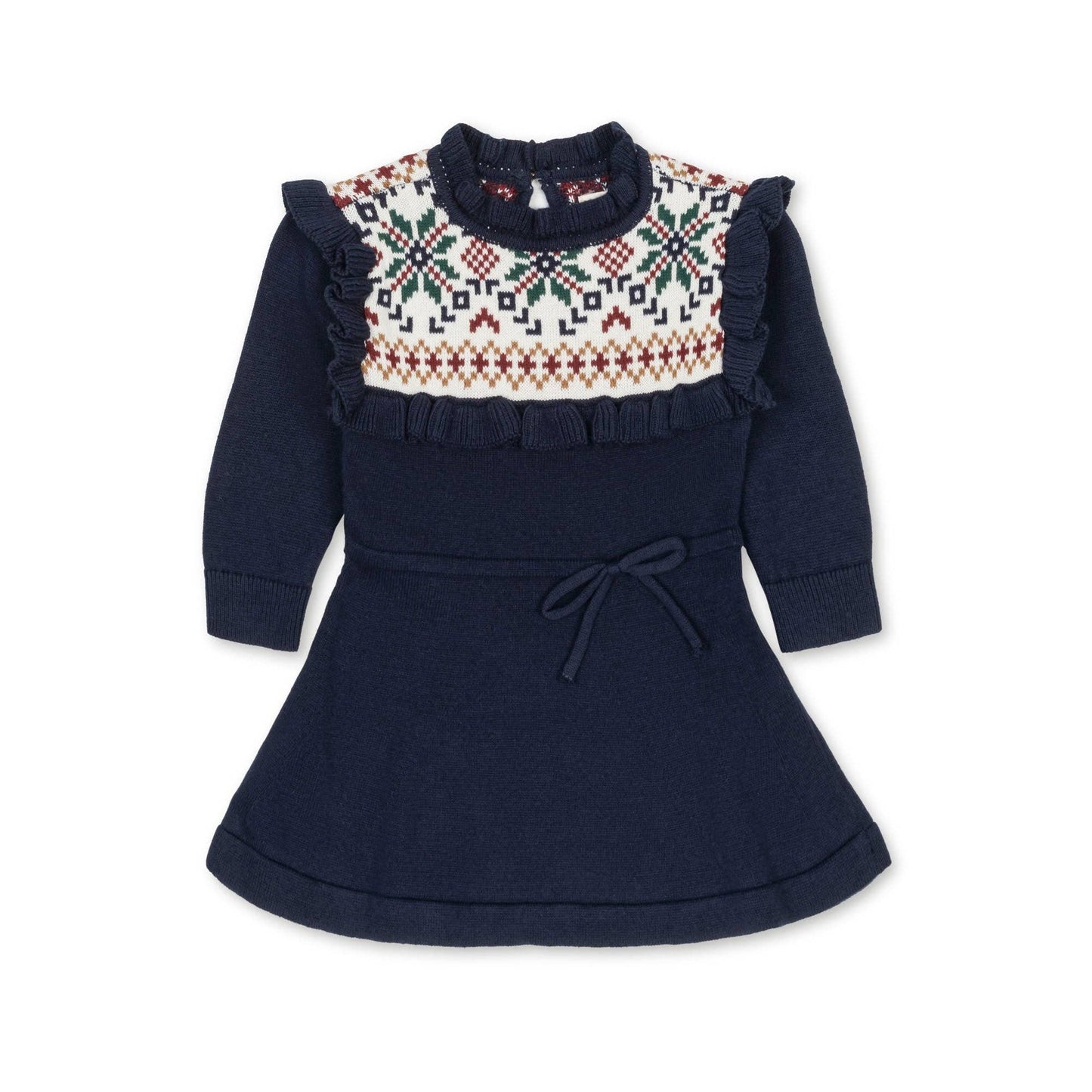 Organic Ruffle Collar Sweater Dress | Scottish Snowflake