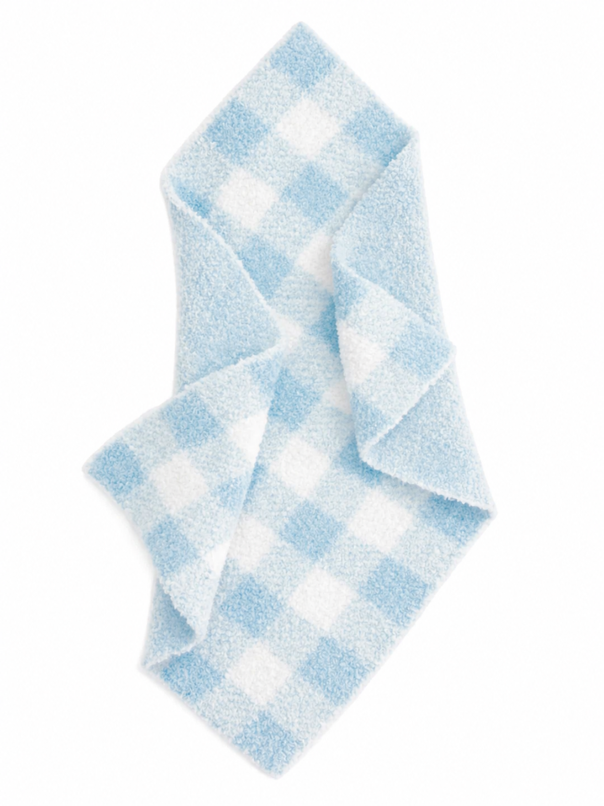 Phufy® Bliss Gingham Mini Blanket, Cloud Blue