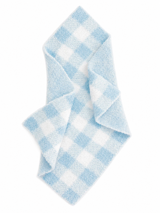 Phufy® Bliss Gingham Mini Blanket, Cloud Blue