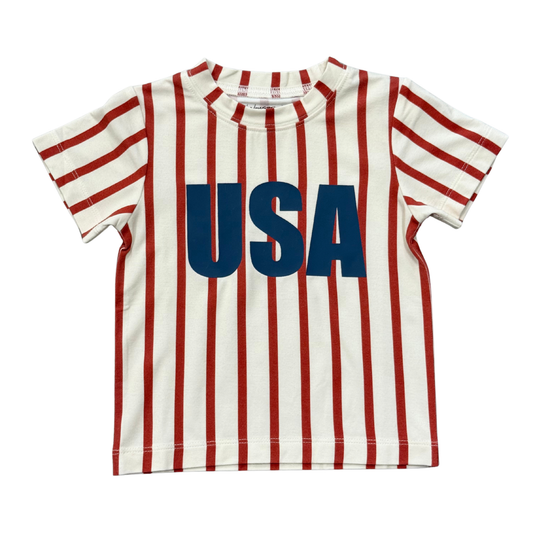 USA Stripe Bamboo Short Sleeve Tee