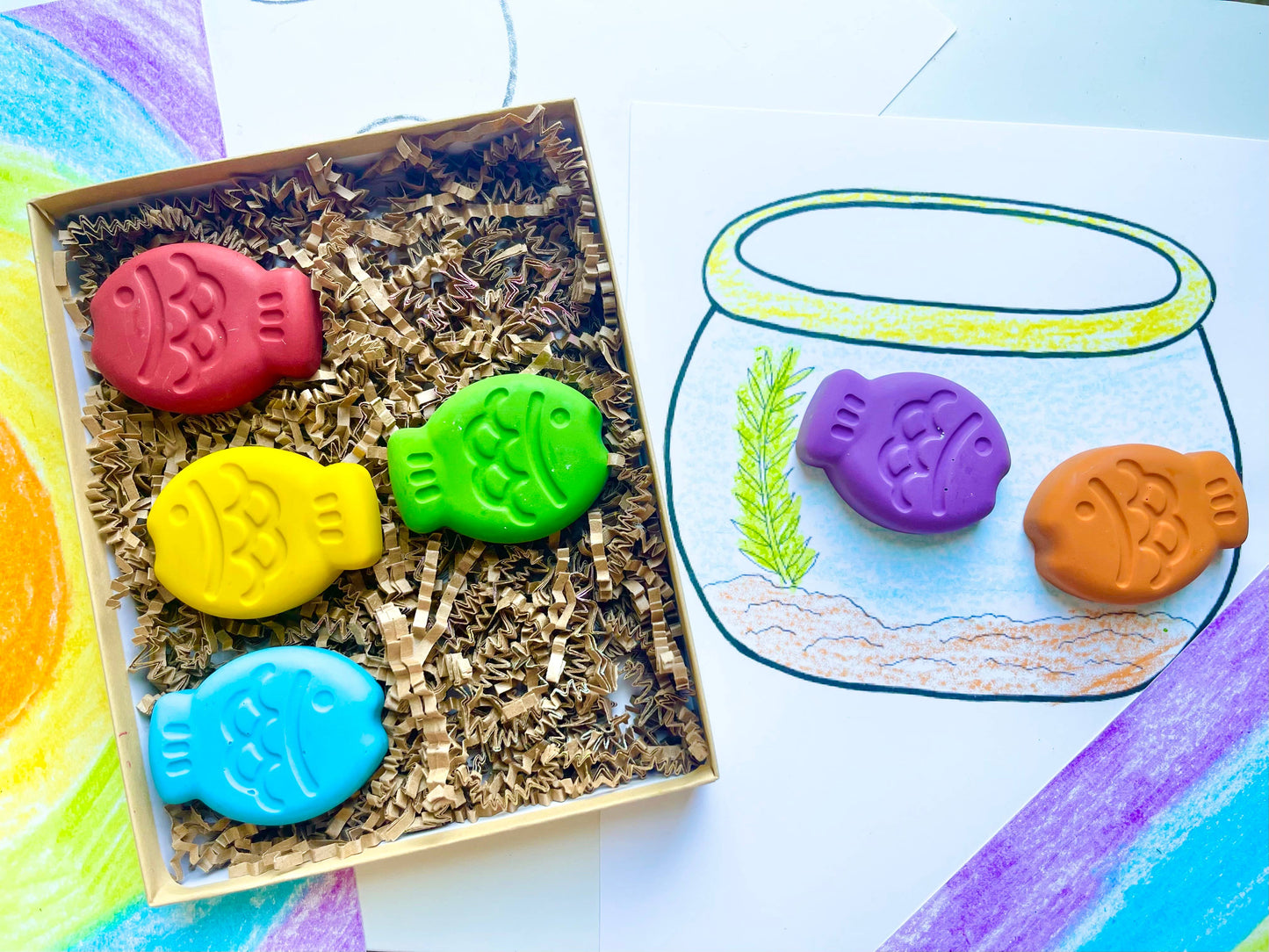 Fish Crayons Deluxe Gift Box