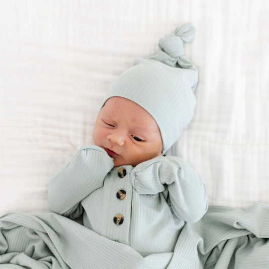 Top Knot Hat | Bailey Ribbed