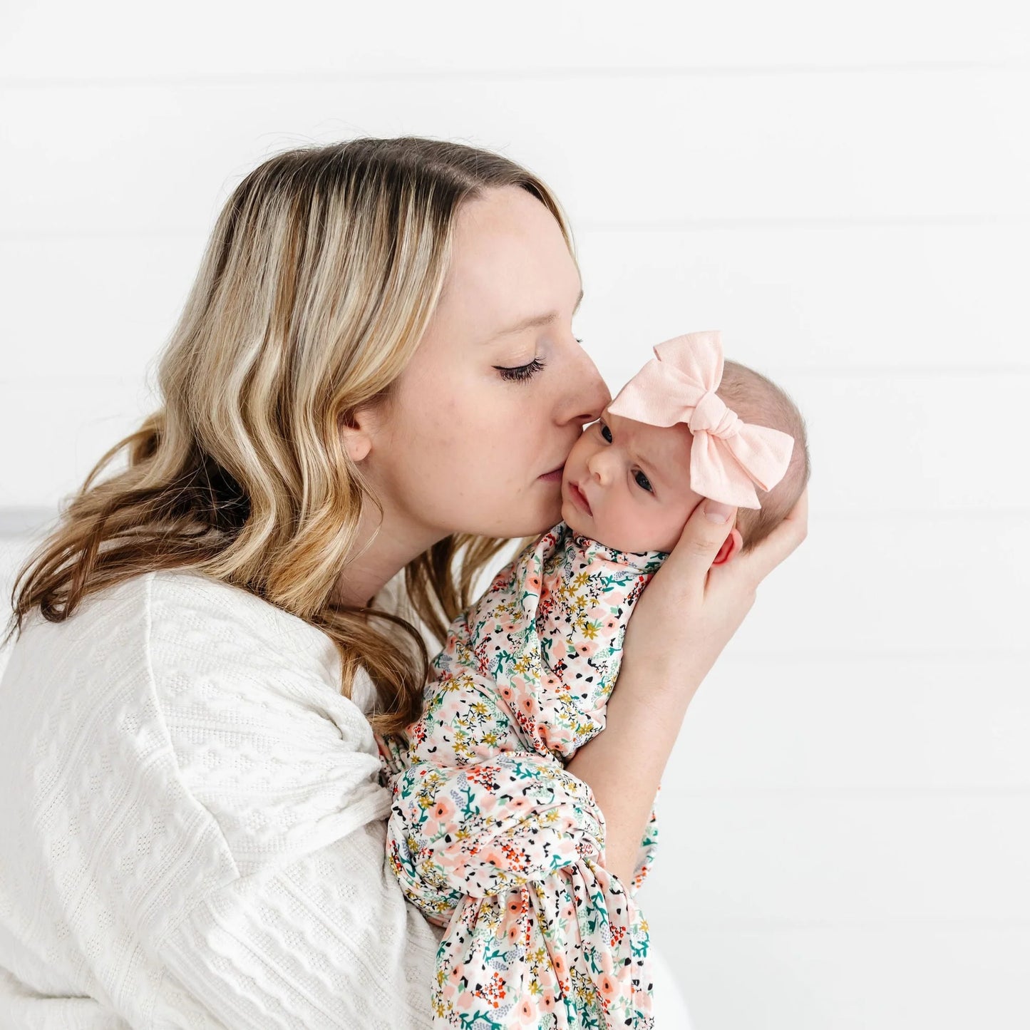 Ballet Pink Linen Bow | Nylon Headband