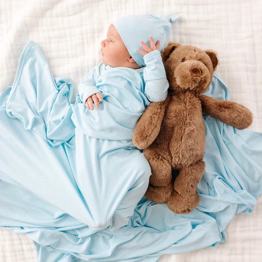 Ribbed Swaddle Blanket | Oliver