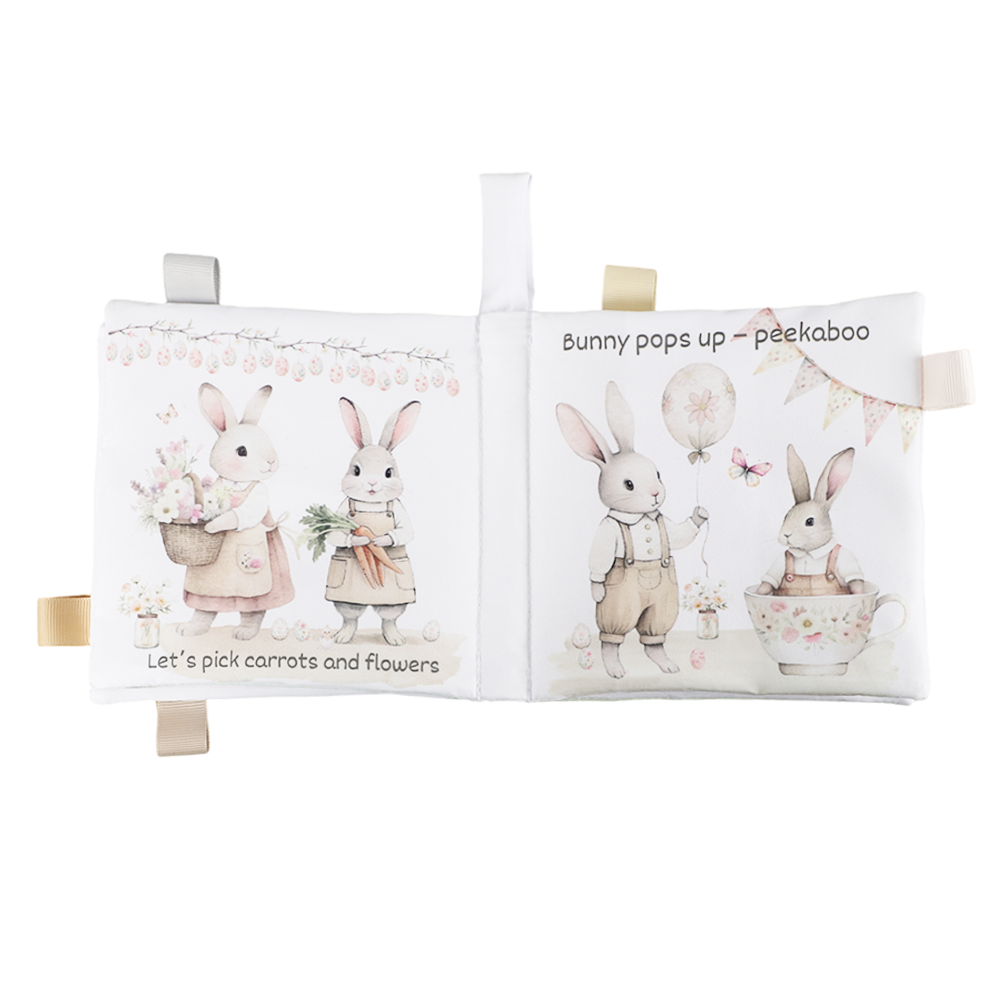 Happy Easter 10-Page Crinkle Soft Cloth Baby Book Taggies