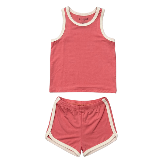 Tank & Shorts Track Set | Strawberry Ice
