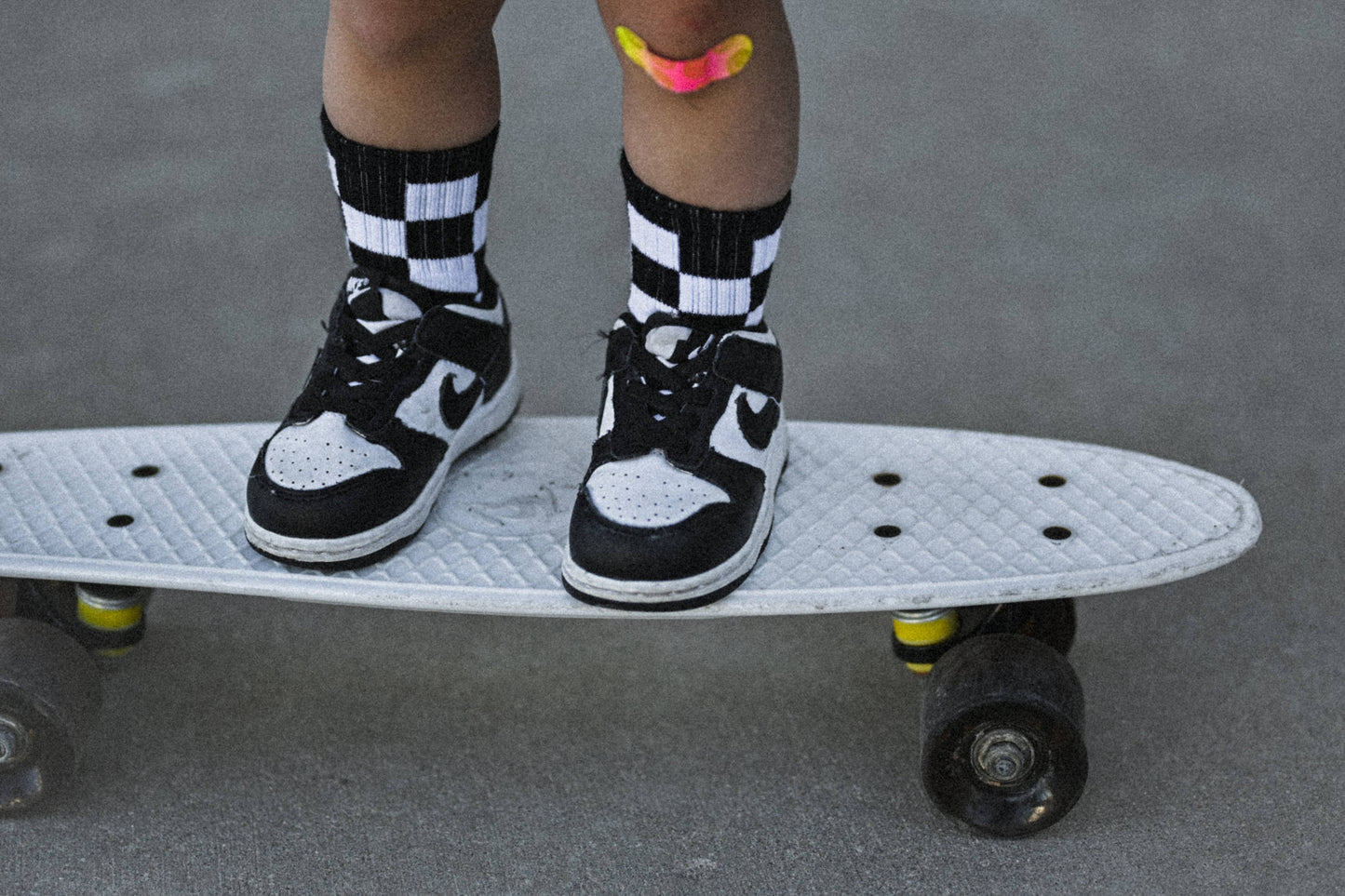 Black + White Checker Sock