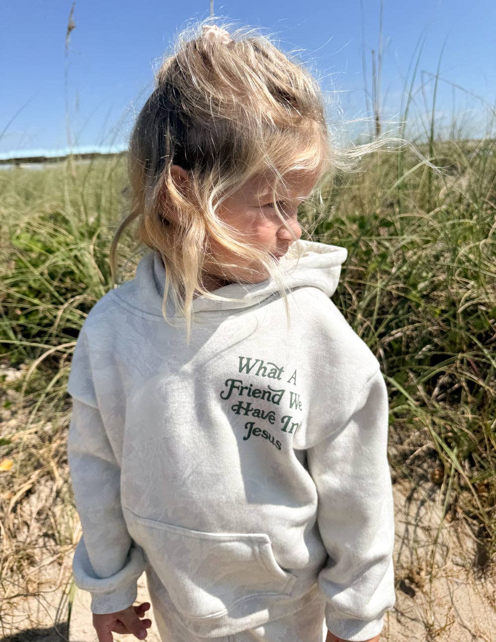 What a Friend in Jesus | Camo Kids Hoodie