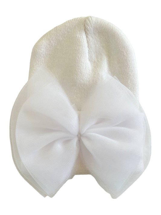 Baby's First Hat | White Tulle Bow