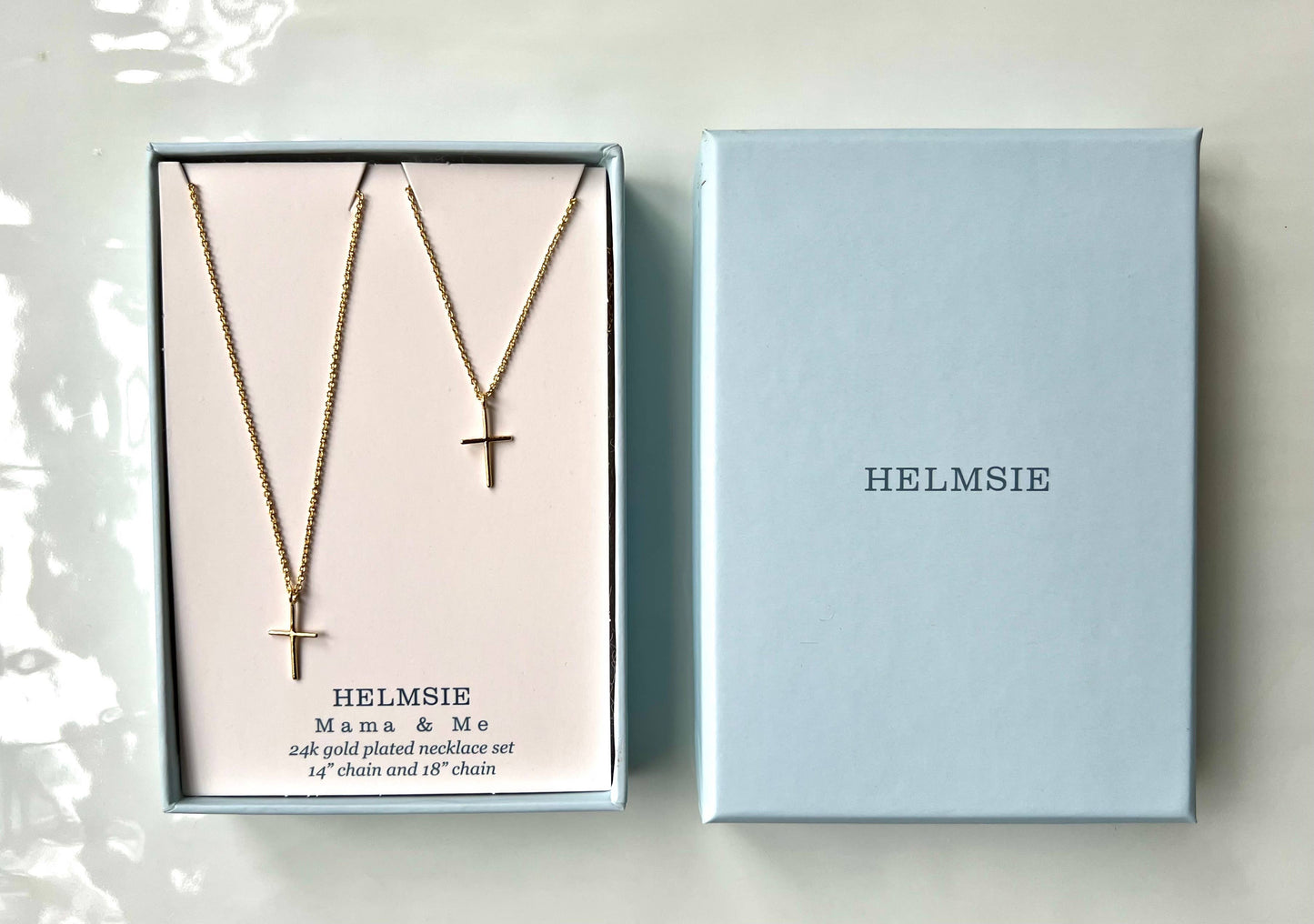 Momma + Me Matching Cross Necklace Set