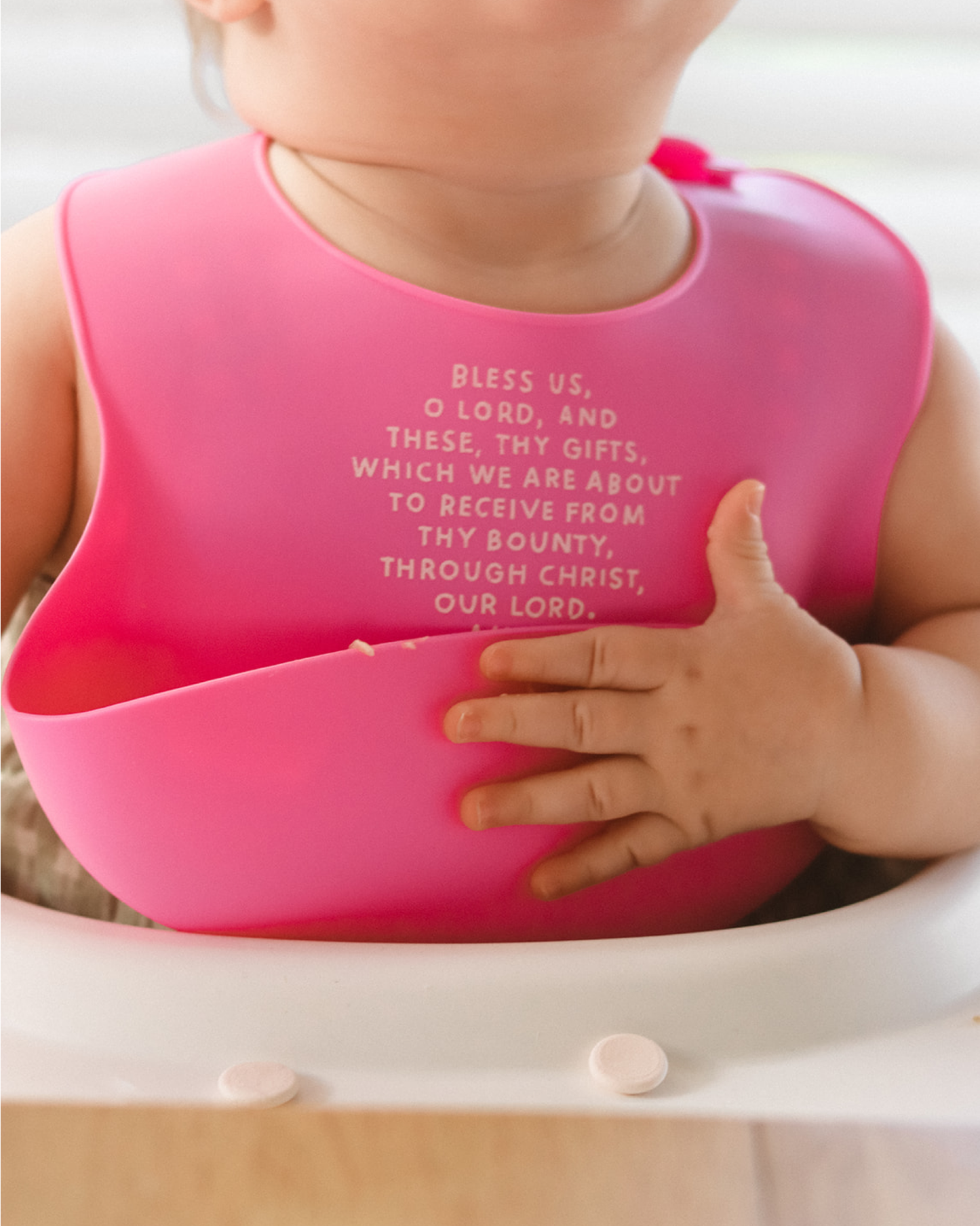 Meal Blessing Silicone Bib: Butter Yellow