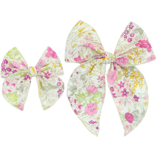 Heirloom Bow | Purple Floral Clip