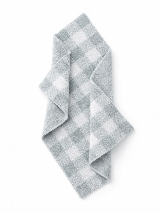 Phufy® Bliss Gingham Mini Blanket, Soft Green