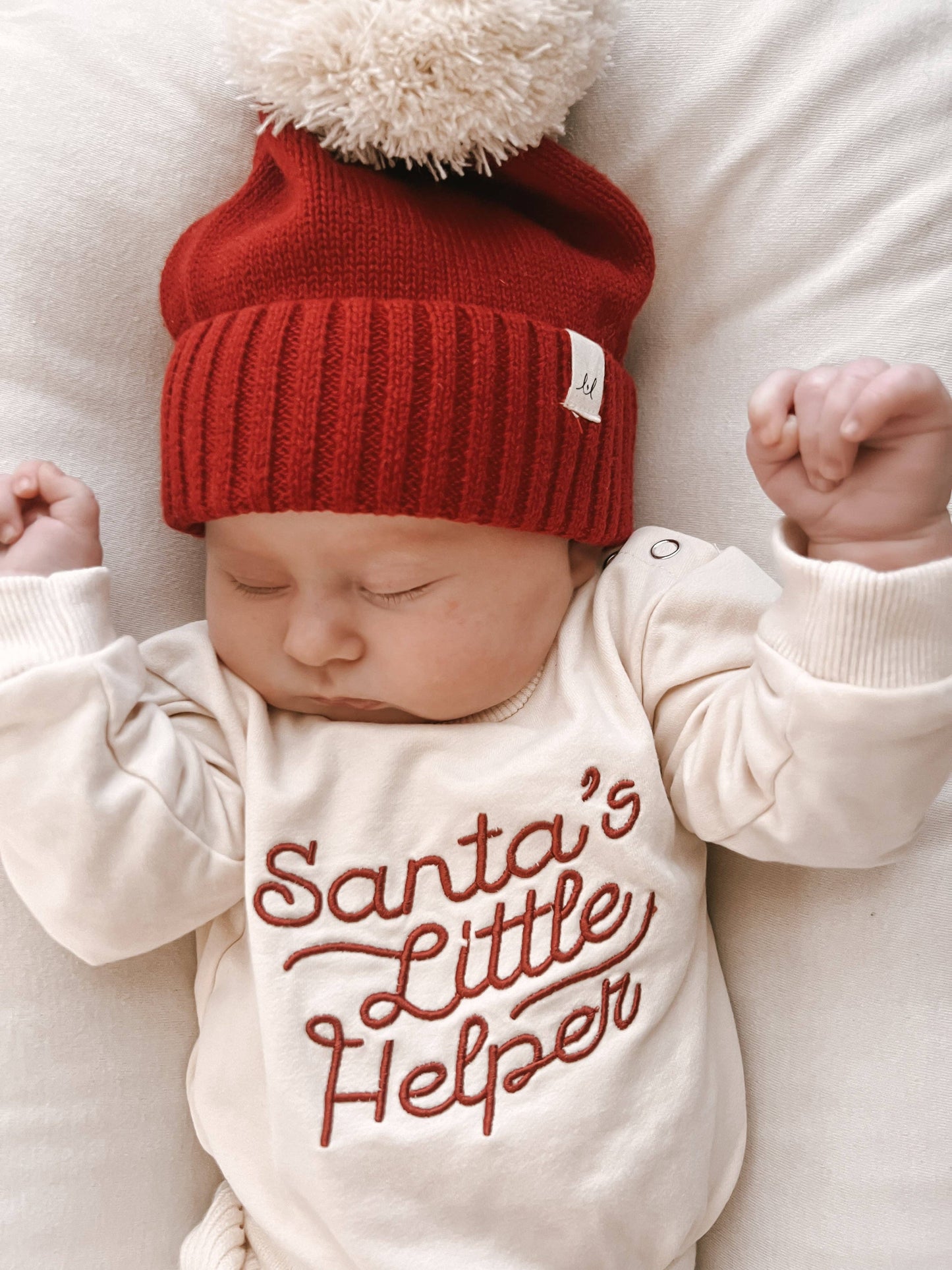 Santa's Little Helper Bodysuit | Cream