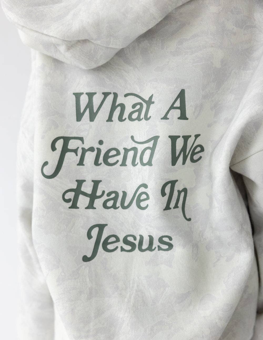 What a Friend in Jesus | Camo Kids Hoodie