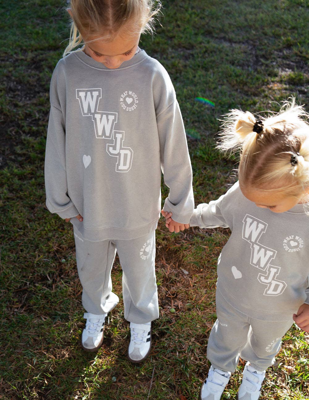 WWJD Varsity Kids Crewneck