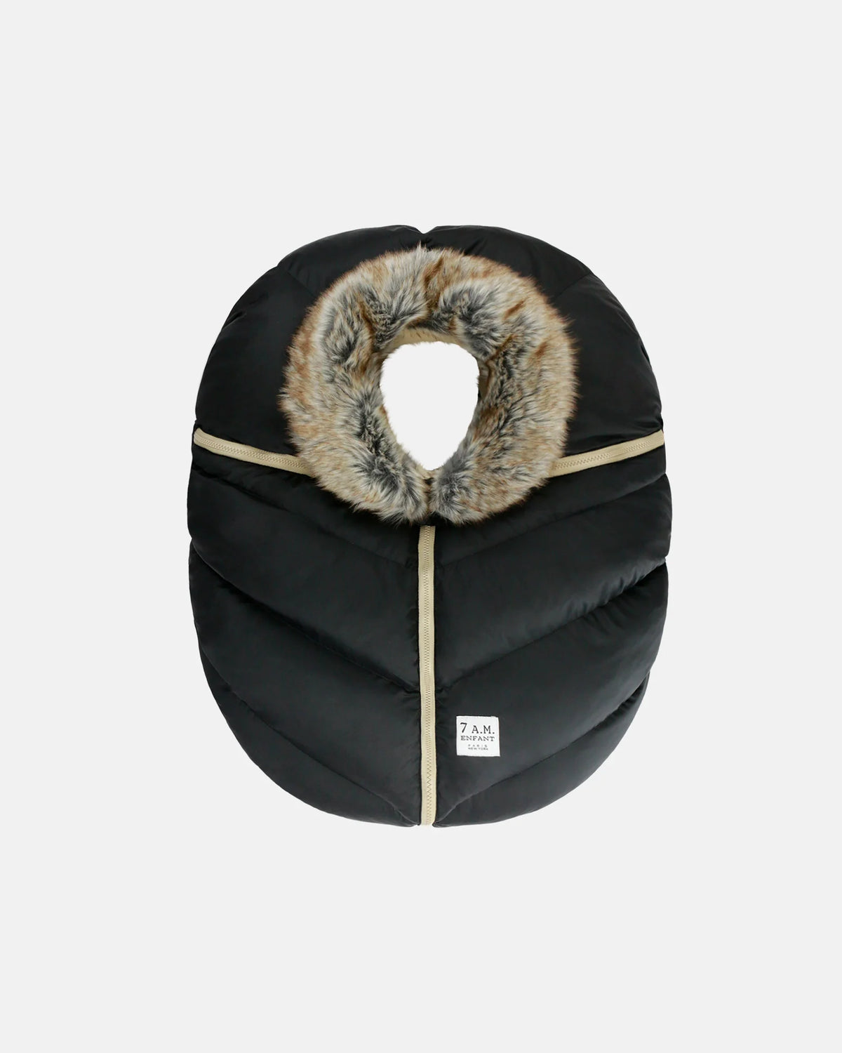 Tundra Car Seat Cocoon | Black Faux Fur