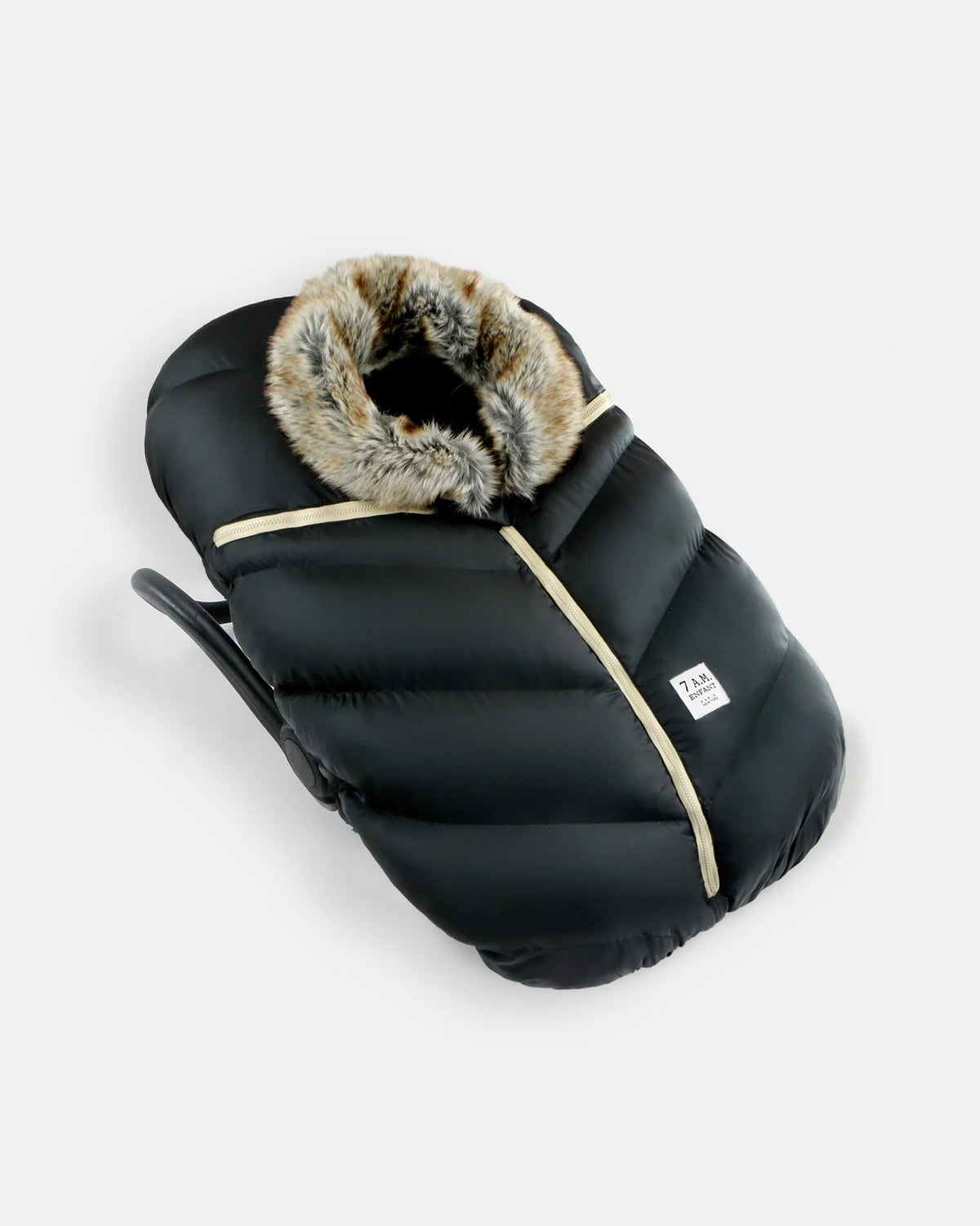 Tundra Car Seat Cocoon | Black Faux Fur